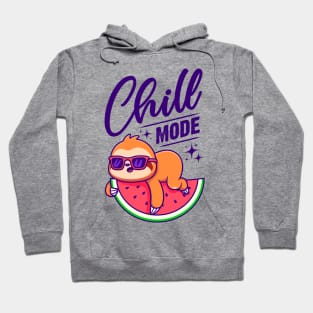 Sloth - Just Chillin - Watermelon Hoodie